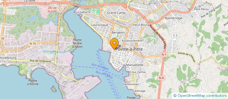 localisation de l'entreprise DES DONNEURS DE SANG BENEVOLES DE LA VILLE DE POINTE A PITRE à POINTE-A-PITRE