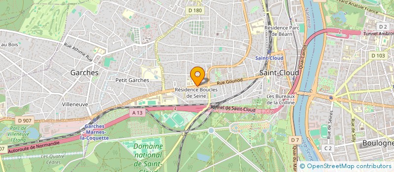 localisation de l'entreprise DES DRS COMBOURIEU ET COURNAPEAU à SAINT-CLOUD