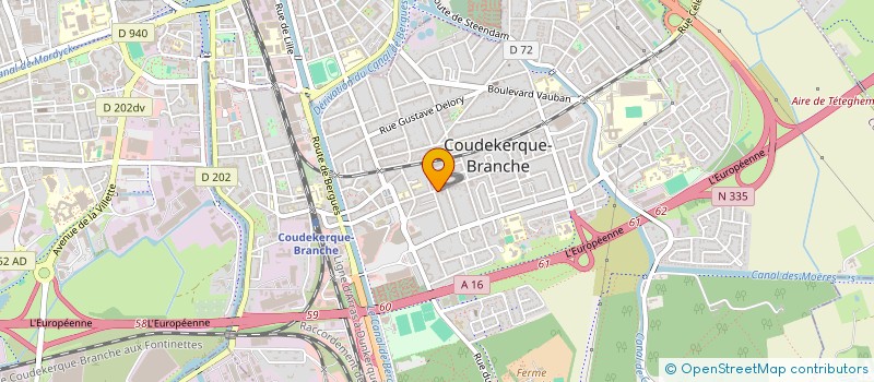 localisation de l'entreprise DES DUNES  COUDEKERQUE-BRANCHE