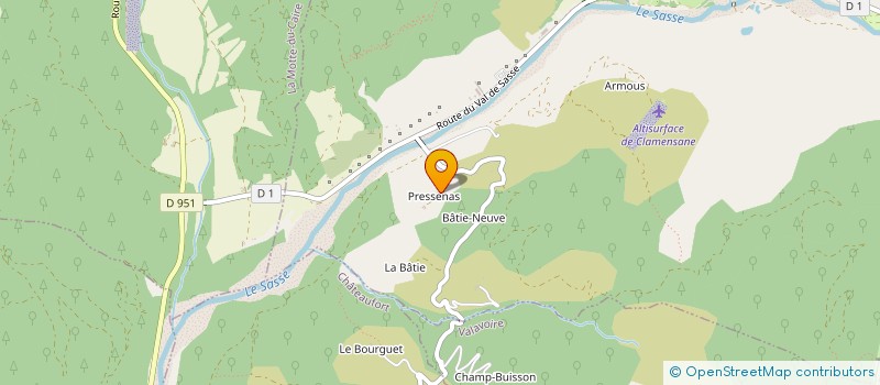 localisation de l'entreprise DES ECURIES DE SANDALPHON  CLAMENSANE