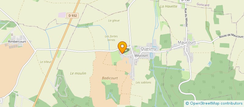 localisation de l'entreprise DES EGLISIERES  QUESMY