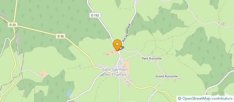 localisation de l'entreprise DES FAULOTTES  SAINT-GERMAIN-DES-CHAMPS