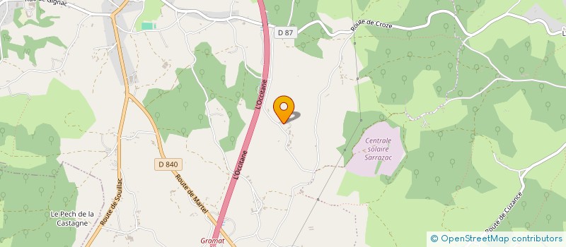 localisation de l'entreprise DES FAURES  CRESSENSAC-SARRAZAC