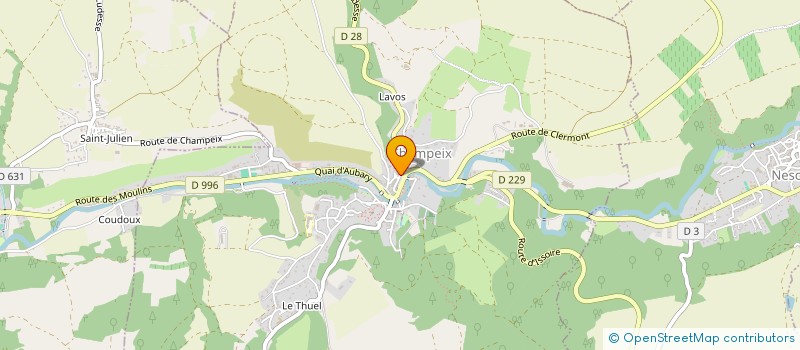 localisation de l'entreprise DES FILS ET DES CORPS  CHAMPEIX