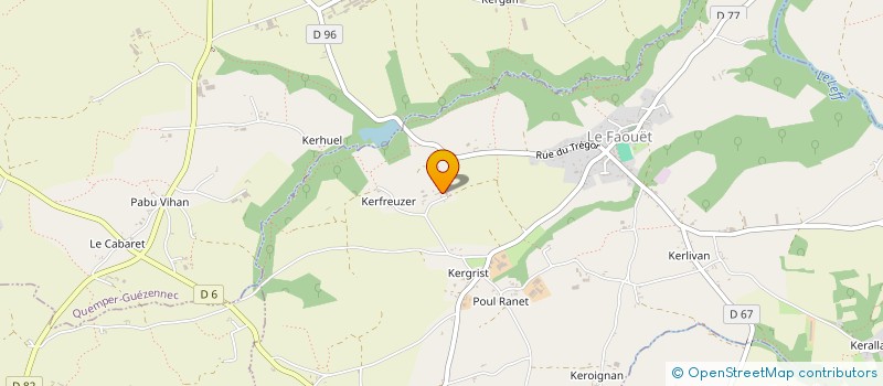 localisation de l'entreprise DES FONTAINES  LANVOLLON