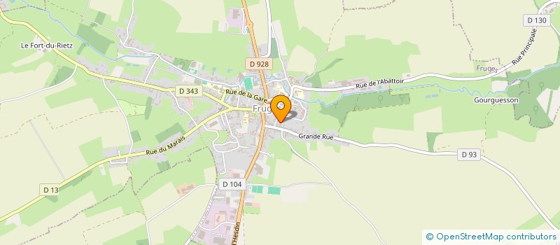 localisation de l'entreprise DES FONTAINES  FRUGES