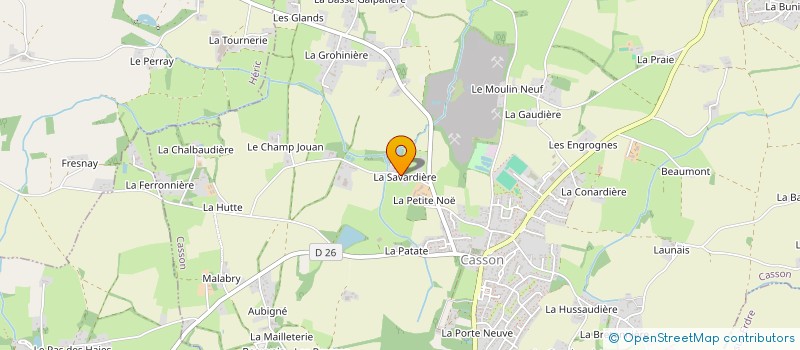 localisation de l'entreprise DES FONTAINES  CASSON
