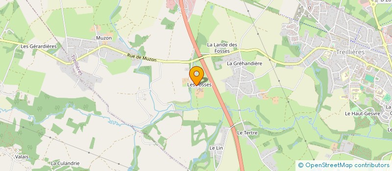 localisation de l'entreprise DES FOSSES à TREILLIERES