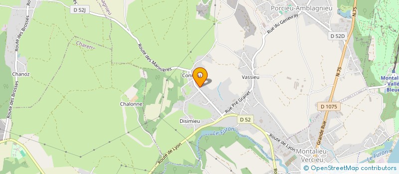 localisation de l'entreprise DES FOUGERES  PORCIEU-AMBLAGNIEU