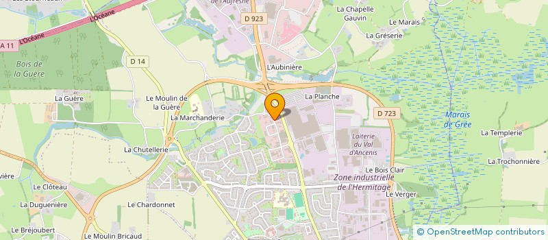 localisation de l'entreprise DES FOUQUETIERES  ANCENIS-SAINT-GEREON