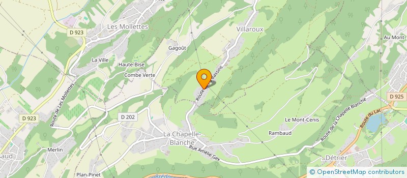 localisation de l'entreprise DES GABELIN  VILLAROUX