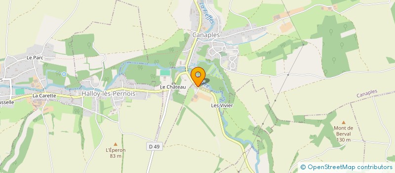 localisation de l'entreprise DES GALLINACES CADB à HALLOY-LES-PERNOIS