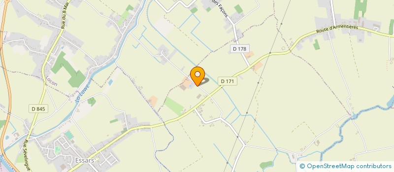 localisation de l'entreprise DES GLATIGNIES  BEUVRY