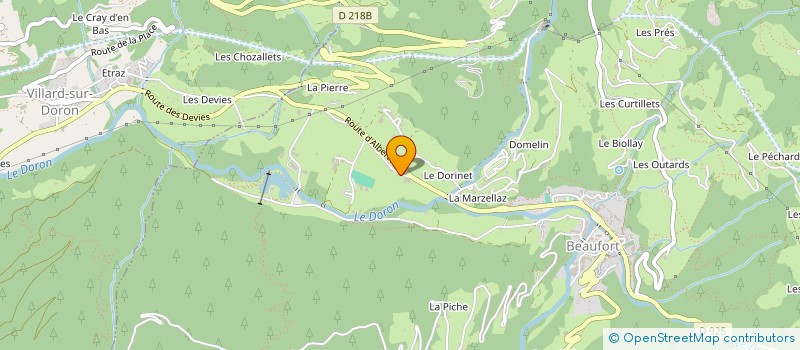 localisation de l'entreprise DES GLIERES à BEAUFORT