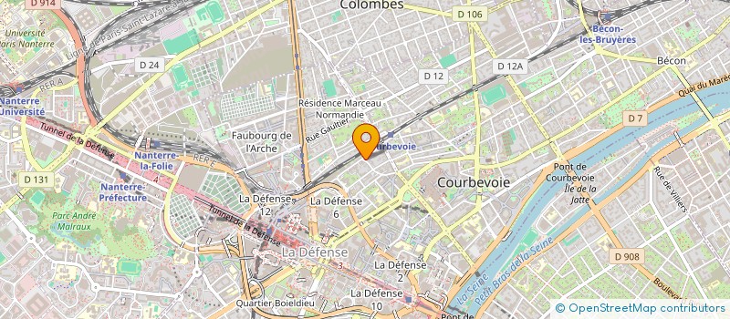localisation de l'entreprise DES GOUTTIERES à COURBEVOIE