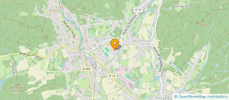 localisation de l'entreprise DES GRANDS CHAMPS à GIROMAGNY