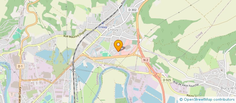 localisation de l'entreprise DES GRANDS CHAMPS  CROUY