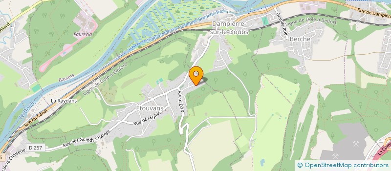 localisation de l'entreprise DES GRANDS CHAMPS  ETOUVANS