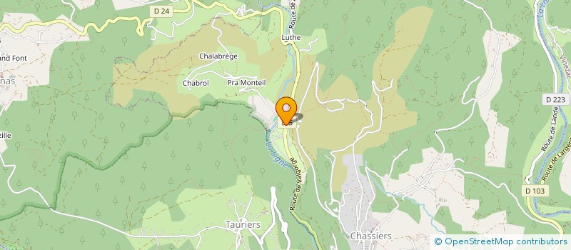 localisation de l'entreprise DES GRANDS PRES  CHASSIERS