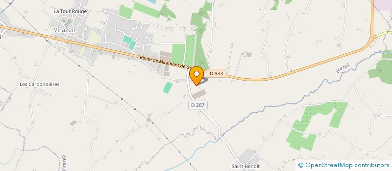 localisation de l'entreprise DES GRANGES  VIRAZEIL