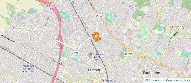 localisation de l'entreprise DES GRENOUILLES à ERMONT