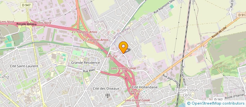 localisation de l'entreprise DES GRIVES  LENS