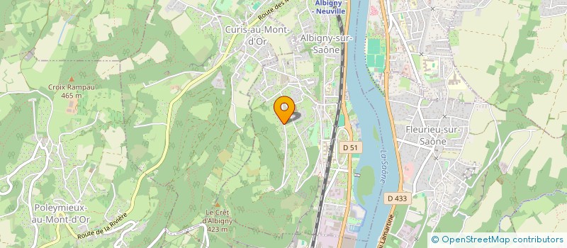 localisation de l'entreprise DES GROLLES  ALBIGNY-SUR-SAONE