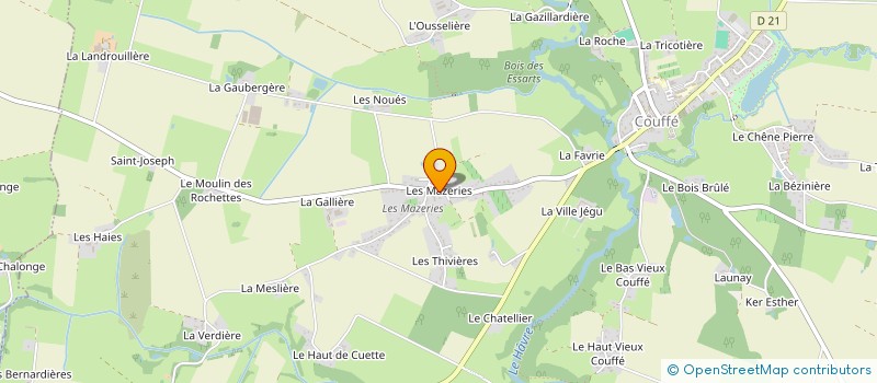 localisation de l'entreprise DES HAIES à COUFFE