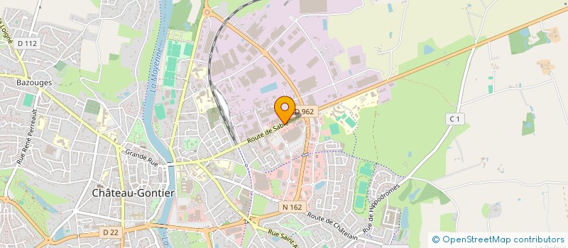 localisation de l'entreprise DES HALLES  CHATEAU-GONTIER-SUR-MAYENNE