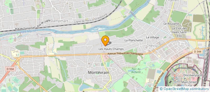 localisation de l'entreprise DES HAUTS CHAMPS  CHESSY