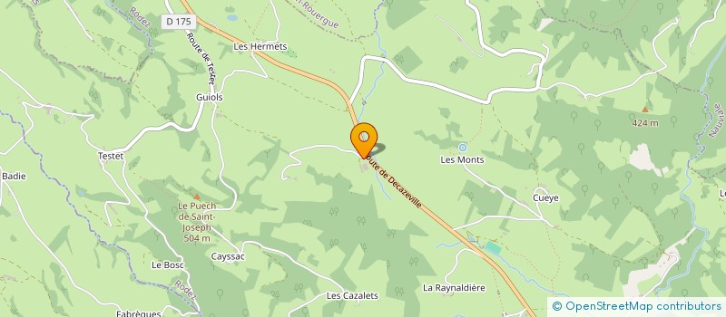 localisation de l'entreprise DES HOMS  SAINT-CHRISTOPHE-VALLON