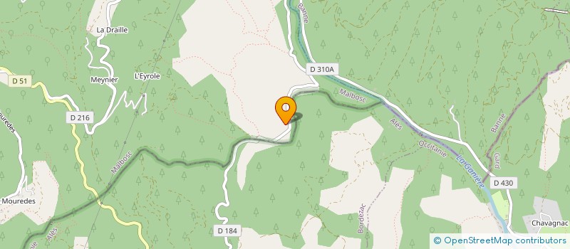 localisation de l'entreprise DES HOTES DE CES BOIS  MALBOSC