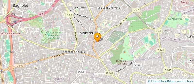 localisation de l'entreprise DES IMAGES PLEIN LES YEUX à MONTREUIL