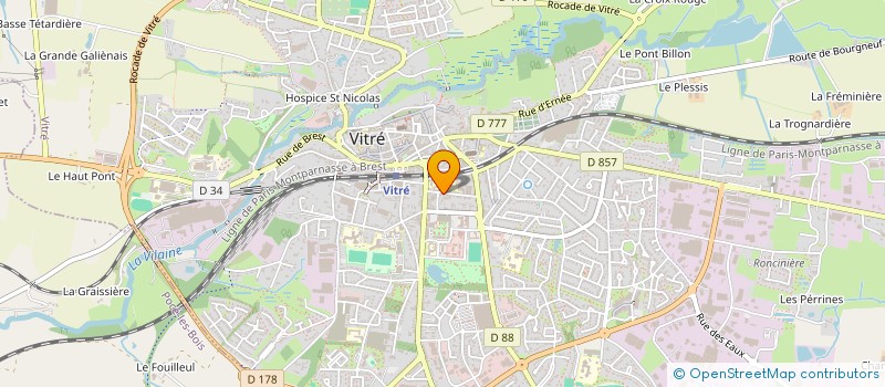 localisation de l'entreprise DES'INVESTISSEMENTS  VITRE