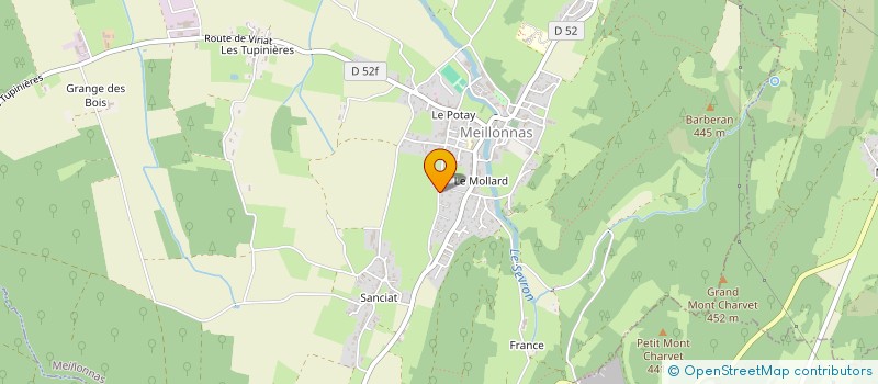 localisation de l'entreprise DES JARDINS 01 à MEILLONNAS