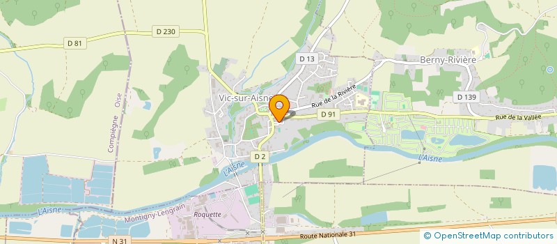 localisation de l'entreprise DES JEANNE à VIC-SUR-AISNE