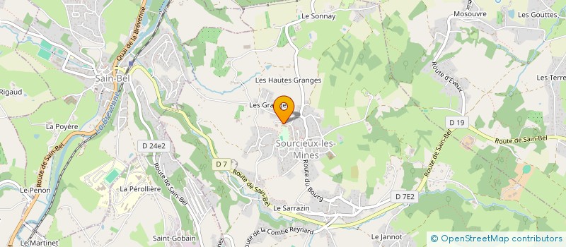 localisation de l'entreprise DES JEUNES DE SOURCIEUX LES MINES  SOURCIEUX-LES-MINES