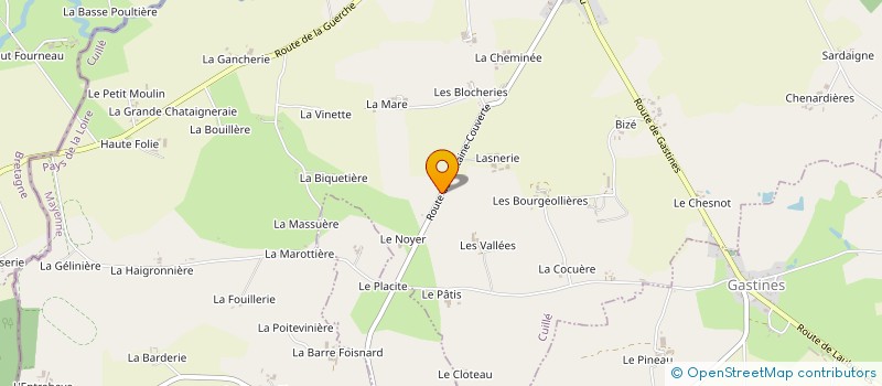 localisation de l'entreprise DES LANDES  CUILLE