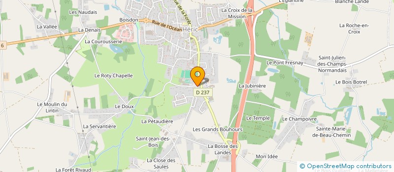 localisation de l'entreprise DES LANDES  HERIC