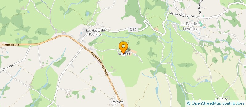 localisation de l'entreprise DES LAURIERS  LE BAS SEGALA