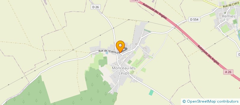 localisation de l'entreprise DES LEUPS  MONCEAU-LES-LEUPS