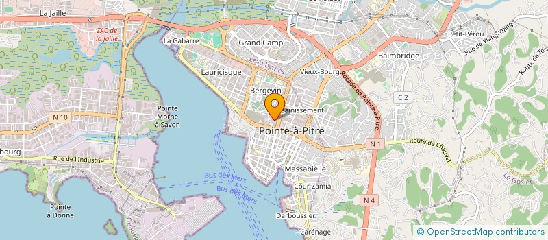 localisation de l'entreprise DES LOCATAIRES DES TOURS FREBAULT ET BEAUPERTHUIS à POINTE A PITRE