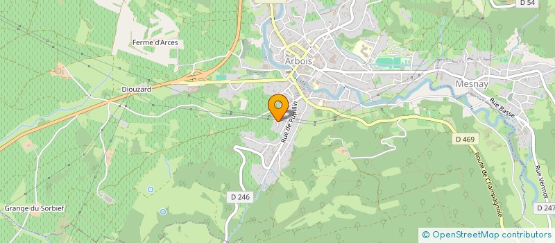 localisation de l'entreprise DES LOUTRONS  ARBOIS