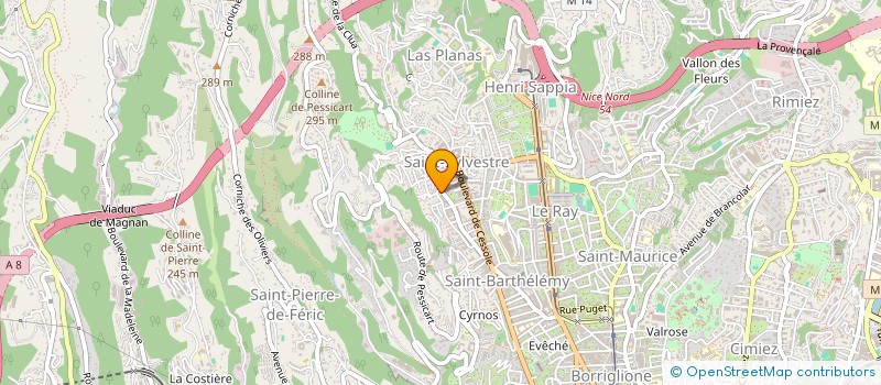 localisation de l'entreprise DES LYRES à NICE