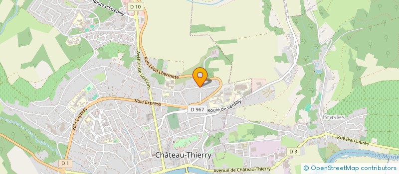 localisation de l'entreprise DES MANGUIERS  CHATEAU-THIERRY