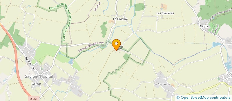 localisation de l'entreprise DES MARTINETS à BRISSAC LOIRE AUBANCE