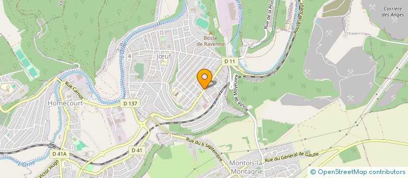 localisation de l'entreprise DES MARTYRES  JUF