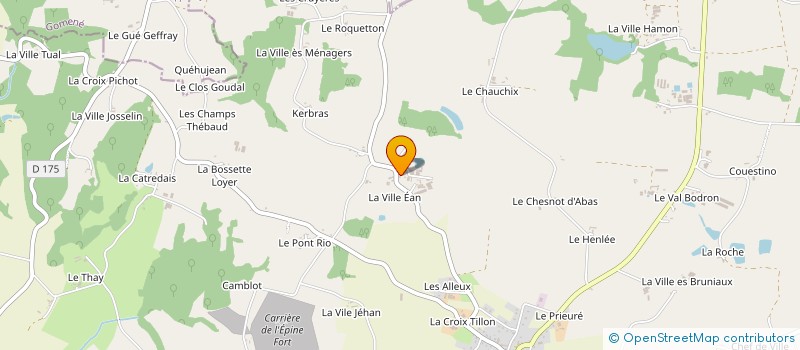 localisation de l'entreprise DES MENHIRS  MENEAC