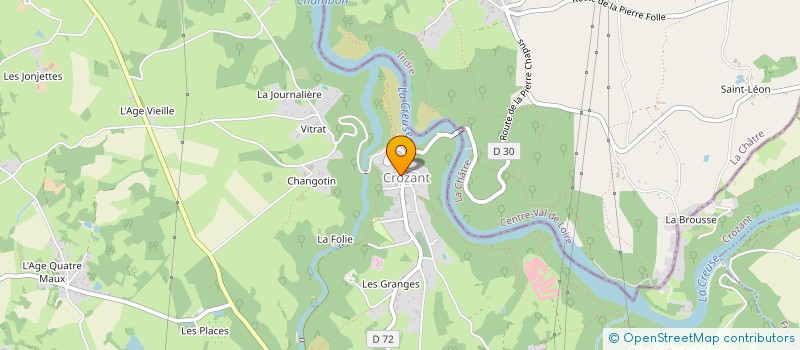 localisation de l'entreprise DES METIERS D'ART EN CREUSE à CROZANT
