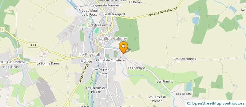localisation de l'entreprise DES MEUNIERS à CHATILLON-COLIGNY